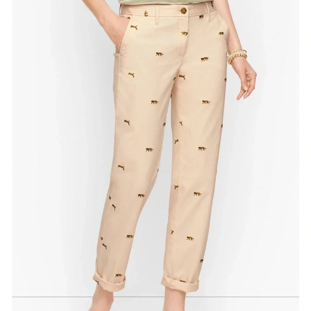 TALBOTS RELAXED CHINOS TIGER CRITTER